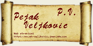 Pejak Veljković vizit kartica